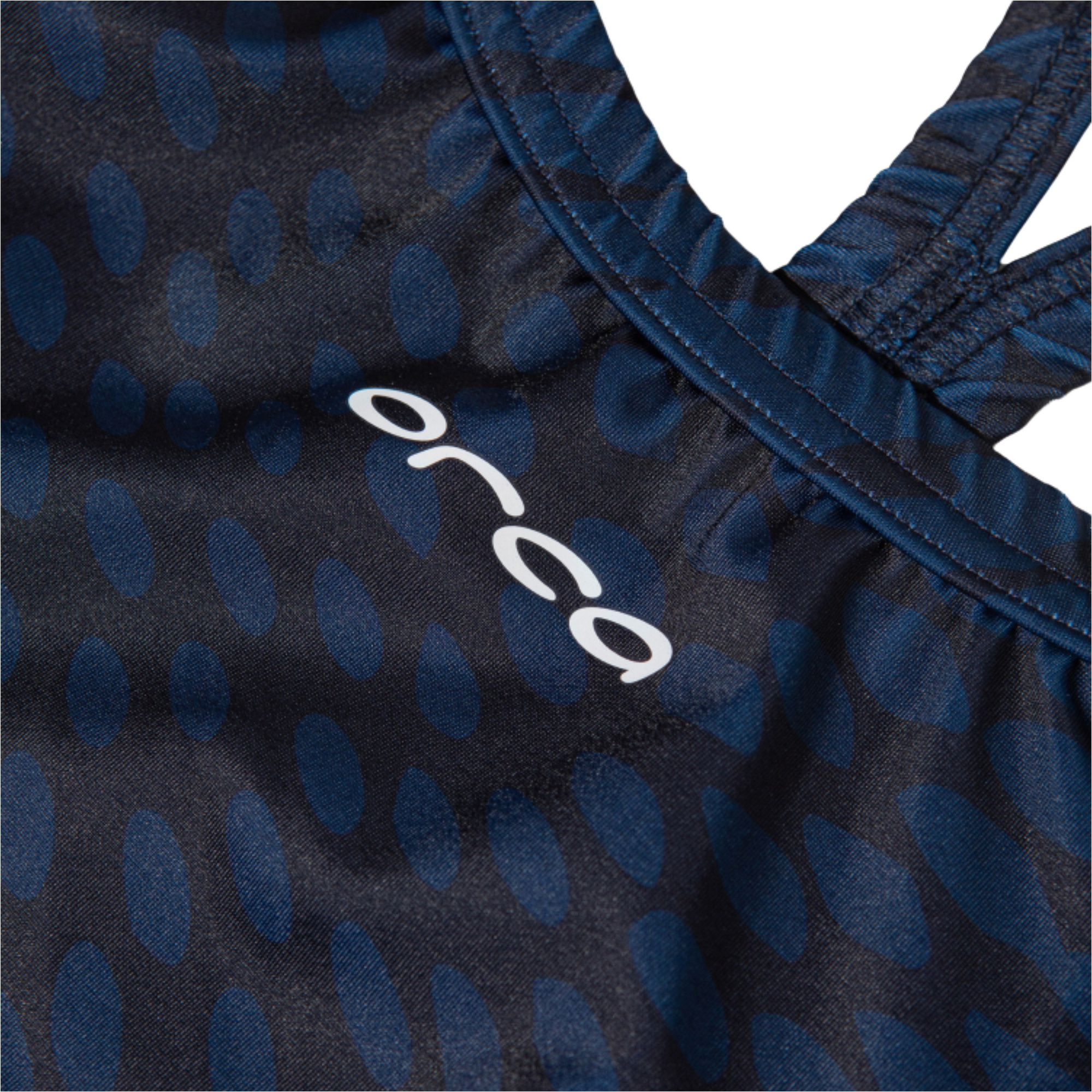 2025 Orca Womens Core One Piece Thin Strap Swimsuit MS53 - Deep Blue Print